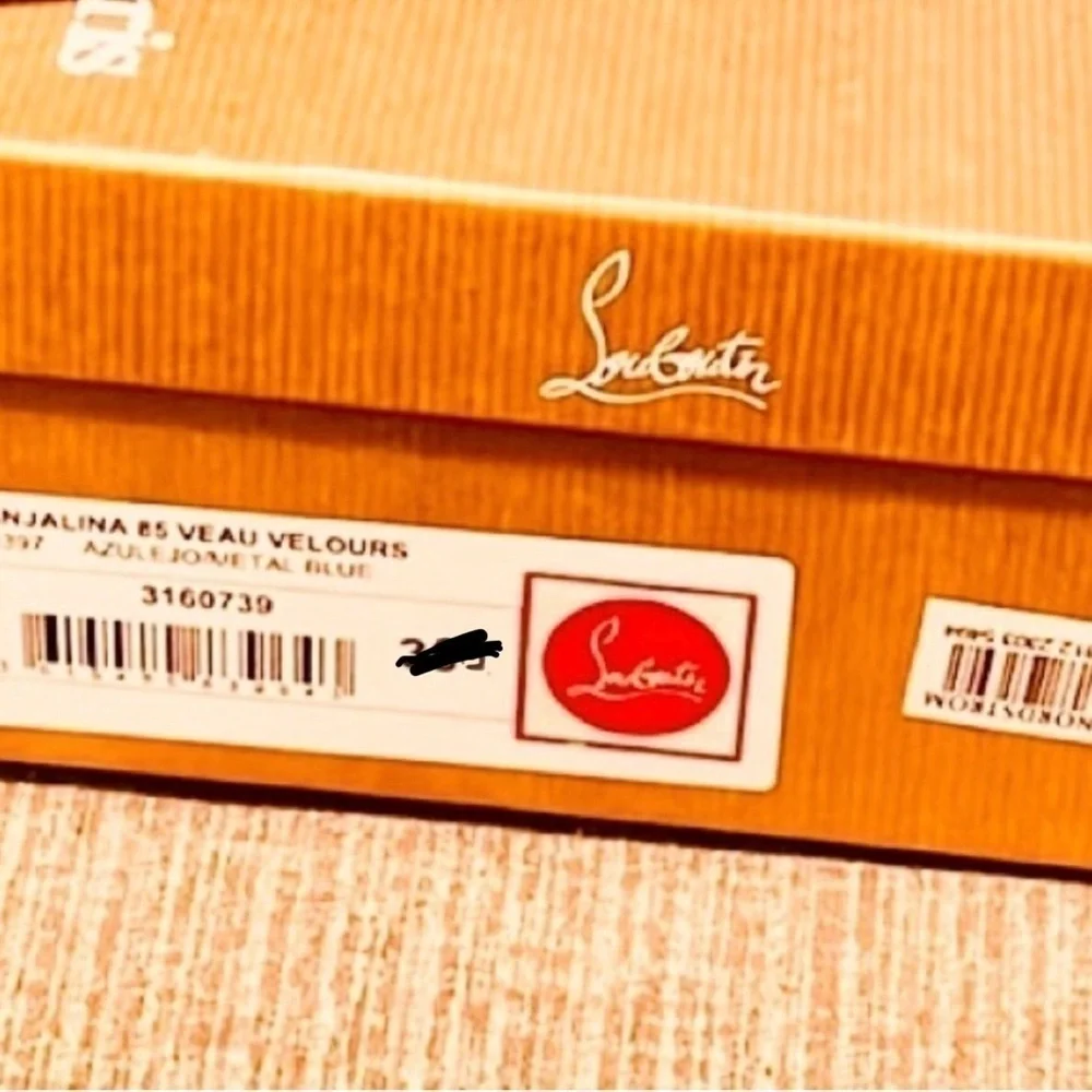 Christian Louboutin Angalina spike studded Veau Velour Suede100mm EU 36.5 Luxury